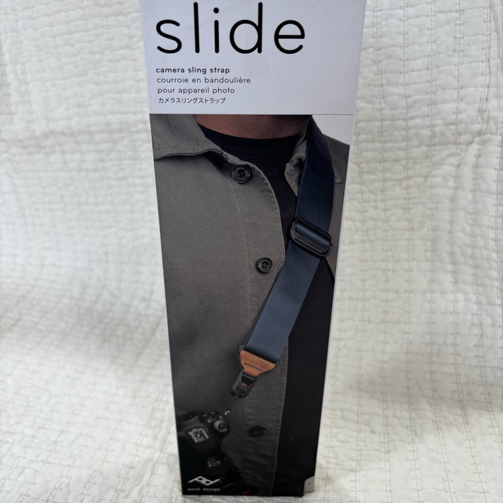 Slide Camera Sling Strap in Black and Brown